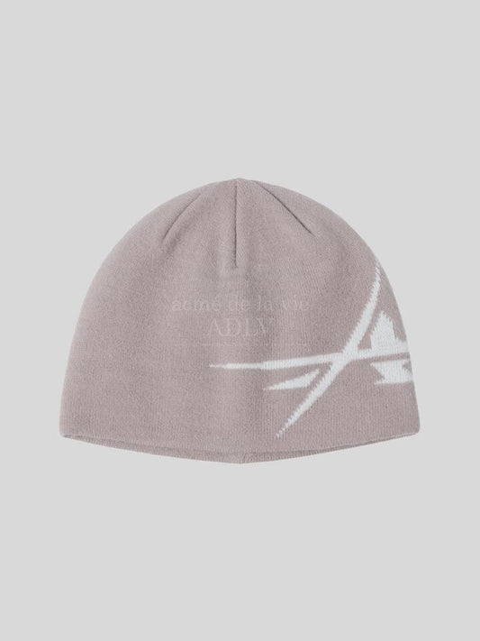 Image of Hats. Productname: ADLV One Point Artwork Beanie ONE SIZE Beige in Beige colour by brand - ADLV