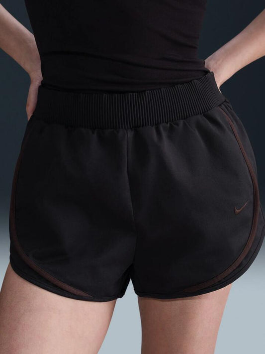 Image of a model wearing Shorts. Productname: Nike Women's Twill Shorts in Black/Velvet Brown/Velvet colour by brand - Nike