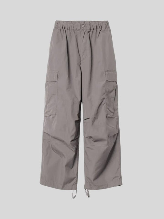 Image of a model wearing Pants. Productname: Carhartt Wip Jet Cargo Pant in Rinsed Yosemite colour by brand - Carhartt Wip