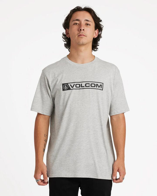 Image of T-Shirts. Productname: Volcom Mens Blocker T-Shirt Heather Grey - in Heather Grey colour by brand - Volcom