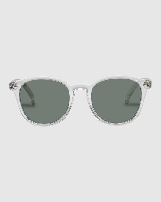 Image of Sunglasses. Productname: Le Specs Badwagon Round Sunglasses Crystal Clear - in Crystal Clear colour by brand - Le Specs
