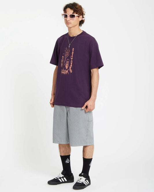 Image of T-Shirts. Productname: Volcom Mens Poetic Dess Loose T-Shirt Grape Royale - in Grape Royale colour by brand - Volcom