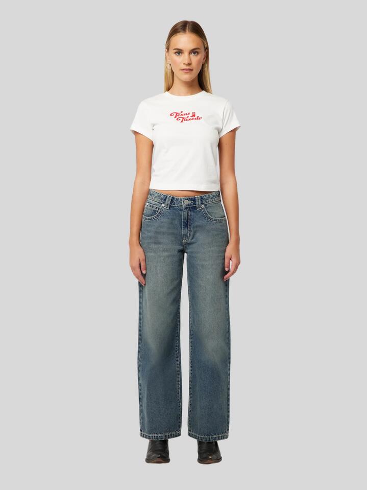 Image of Jeans. Productname: Abrand 95 Mid Baggy Amber in Mid Vintage Blue colour by brand - Abrand