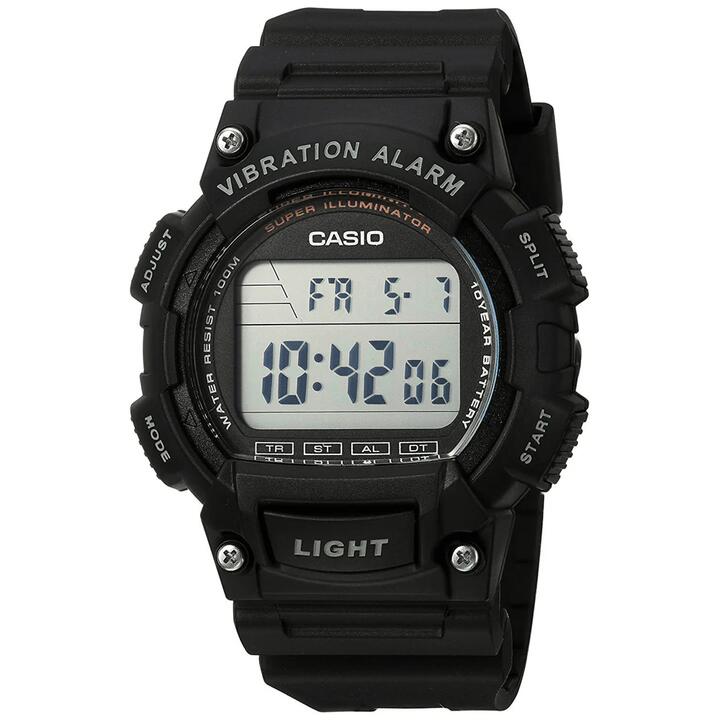 Image of Watches. Productname: Casio Black Digital Watch W736H-1A in Watch colour by brand - Casio