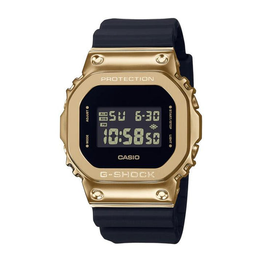 Image of Watches. Productname: Casio G Shock Black and Gold Digital Watch GM5600G-9D in Watch colour by brand - Casio
