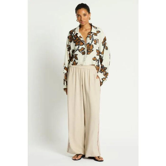 Image of a model wearing Tops. Productname: Loma Shirt in PRINT colour by brand - sass and bide