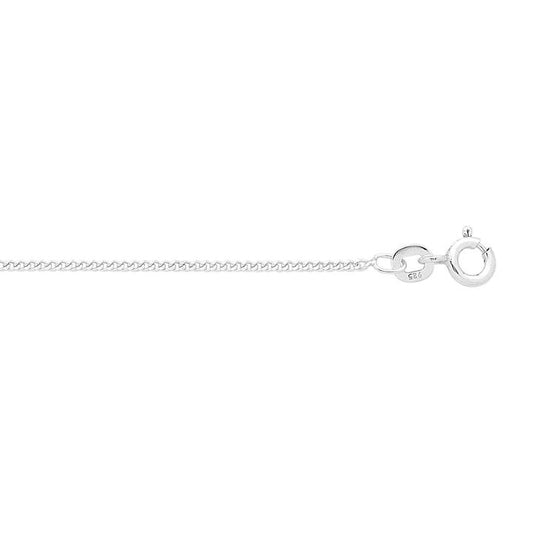 Image of Necklaces. Productname: Sterling Silver 45cm Curb Necklace in Silver colour by brand - Bevilles