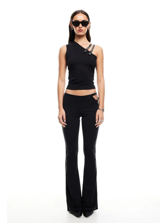 Image of a model wearing Pants. Productname: Lioness Rebel Pant in Onyx colour by brand - Lioness