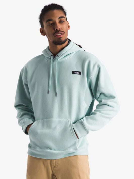 Image of a model wearing Outerwear. Productname: The North Face Mens Heavyweight Hood in Muted Pine colour by brand - The North Face