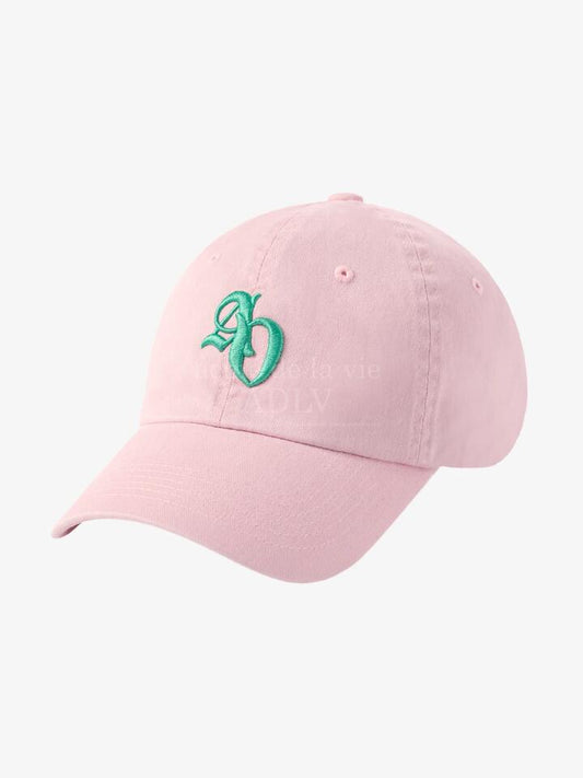 Image of Hats. Productname: ADLV Color Point Small Symbol Ball Cap ONE SIZE PINK in PINK colour by brand - ADLV