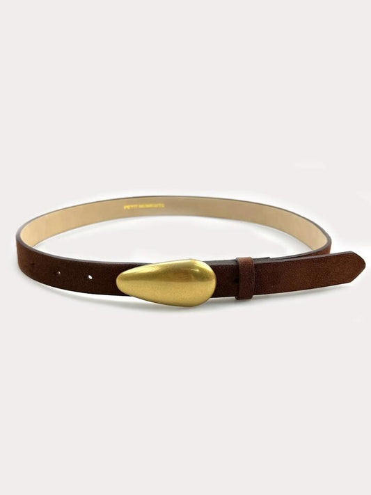 Image of Accessories. Productname: Petit Moments Odessa Belt (PU) in Dark Brown/Gold colour by brand - Petit Moments