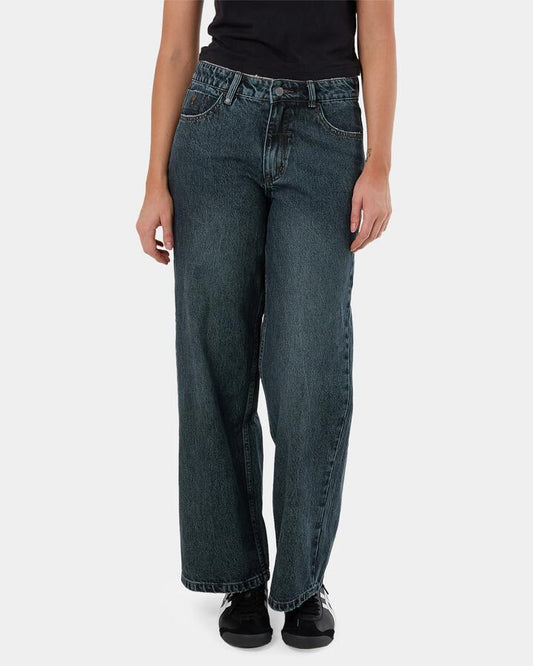 Image of Jeans. Productname: Thrills - Womens Billie Low Denim Jeans - Metal Blue - in Metal Blue colour by brand - Thrills