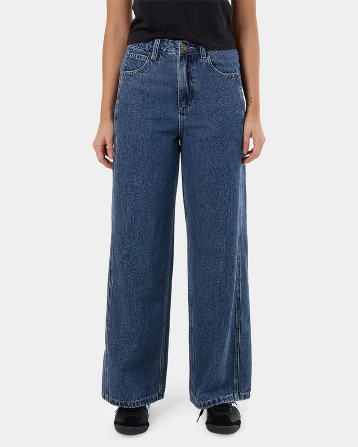 Image of Jeans. Productname: Thrills - Womens Ashton Denim Jeans - Vintage Rinse Blue - in Vintage Rinse Blue colour by brand - Thrills