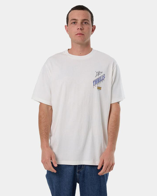 Image of T-Shirts. Productname: Thrills Mens When It Hits Your Lips T-Shirt Dirty White - in Dirty White colour by brand - Thrills