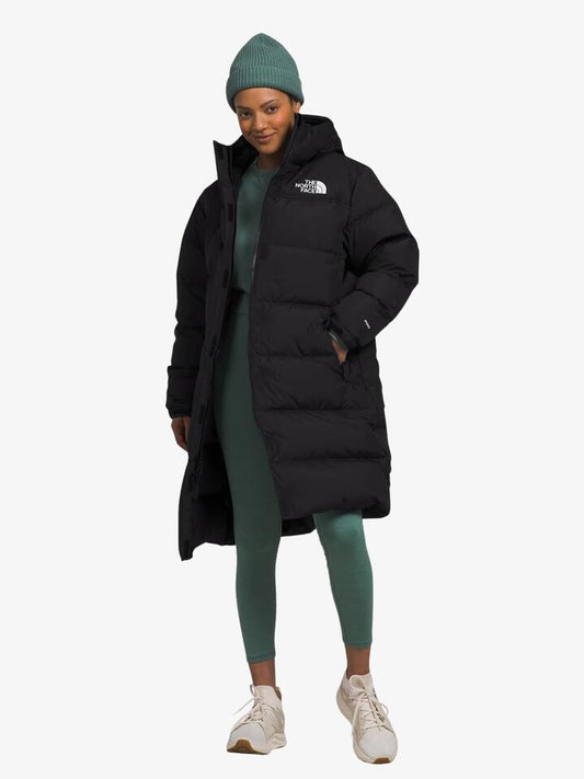 Image of a model wearing Outerwear. Productname: The North Face Nuptse Parka in Tnf Black/Npf colour by brand - The North Face