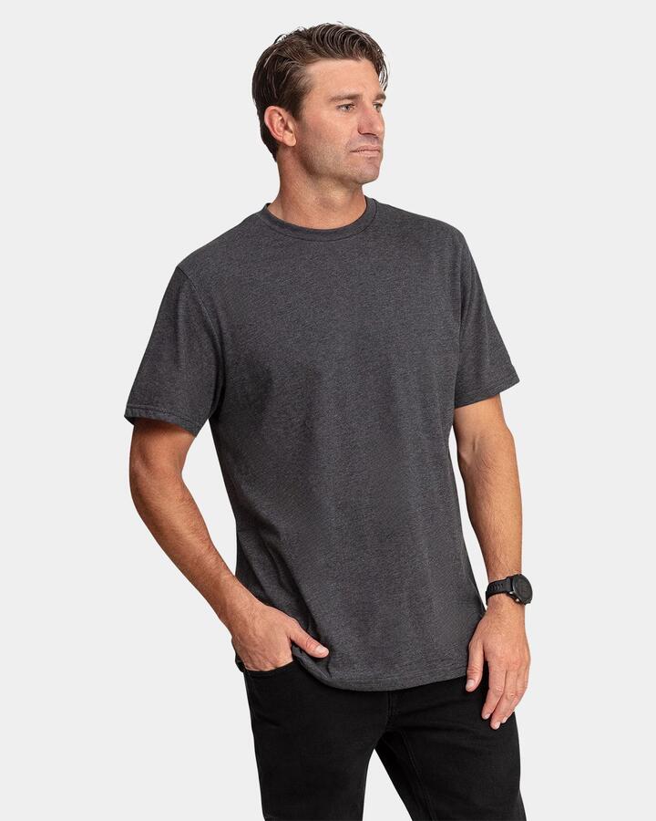 Image of T-Shirts. Productname: Volcom Mens Aus Solid T-Shirt Charcoal Heather - in Charcoal Heather colour by brand - Volcom