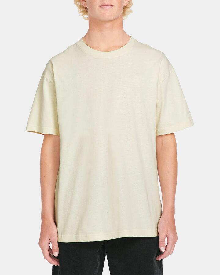 Image of T-Shirts. Product name - Volcom Mens Solid Loose T-Shirt Dirty White in Dirty White colour by brand - Volcom