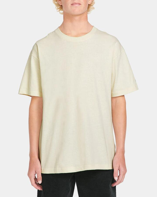 Image of T-Shirts. Product name - Volcom Mens Solid Loose T-Shirt Dirty White in Dirty White colour by brand - Volcom