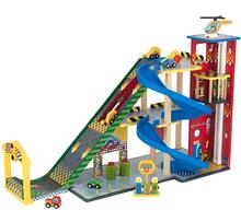 Image of Toy Playsets. Product name - Kidkraft Multi Colour Wooden Garage Playset in colour by brand - Toymate