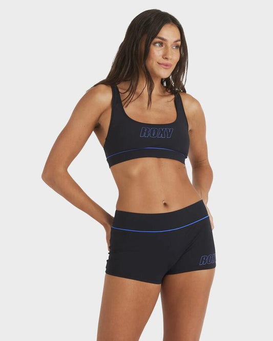 Image of Swimwear. Productname: Roxy Womens Cool Down Active Bikini Top Anthracite - in Anthracite colour by brand - Roxy