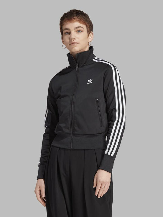 Image of a model wearing Tops. Productname: Adidas Adicolor Classics Firebird Track Top in Black colour by brand - Adidas