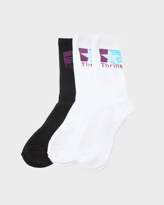Image of Socks. Productname: Thrills Mens Gazed 3 Pack Crew Socks Multi - in Multi colour by brand - Thrills