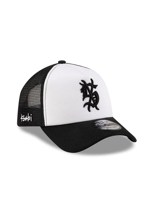Image of Hats. Productname: New Era 9FORTY A-Frame Trucker cap ONE SIZE WHITE in WHITE colour by brand - New Era