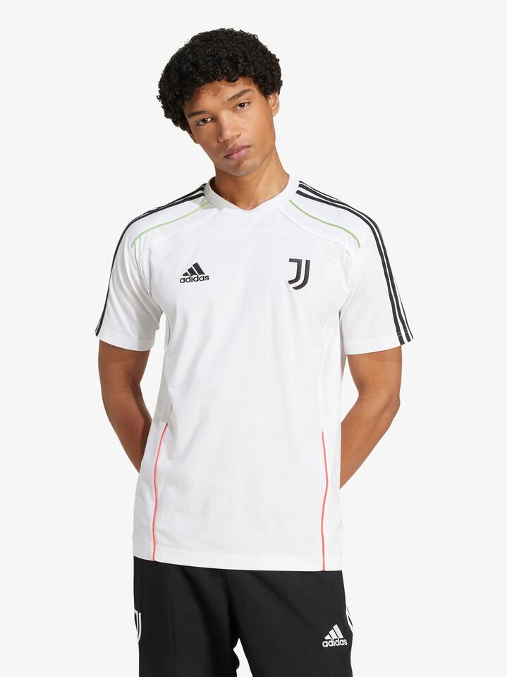 Image of a model wearing Tops. Productname: Adidas JUVE UBP Tee in White/Black colour by brand - Adidas