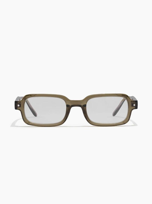 Image of Sunglasses. Productname: Szade Recycled Wynn ONE SIZE OLIVE / CLEAR BLUE LIGHT BLOCK in OLIVE / CLEAR BLUE LIGHT BLOCK colour by brand - Szade Recycled
