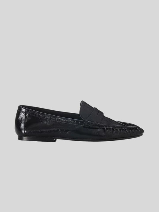 Image of Flats. Productname: Alias Mae Ivana in Black Oily Leather colour by brand - Alias Mae