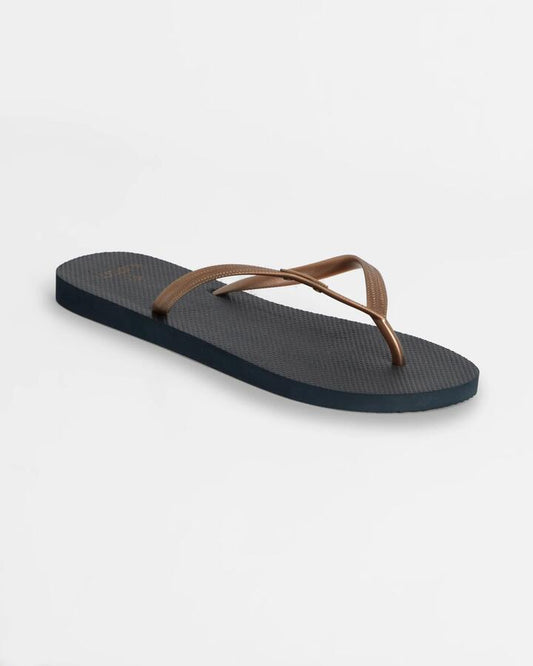 Image of Sandals. Product name - Kustom Womens Classic Thongs Blk Rse Gld in Blk Rse Gld colour by brand - Kustom