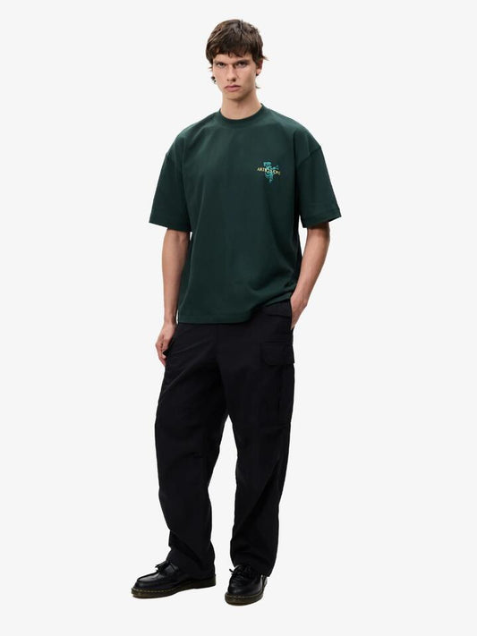 Image of a model wearing Pants. Productname: Article One Flight Cargo Pants in Black colour by brand - Article One