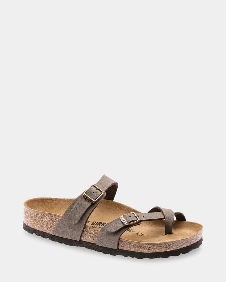 Image of Sandals. Productname: Birkenstock Mayari Nubuck Sandals Mocca - in Mocca colour by brand - Birkenstock