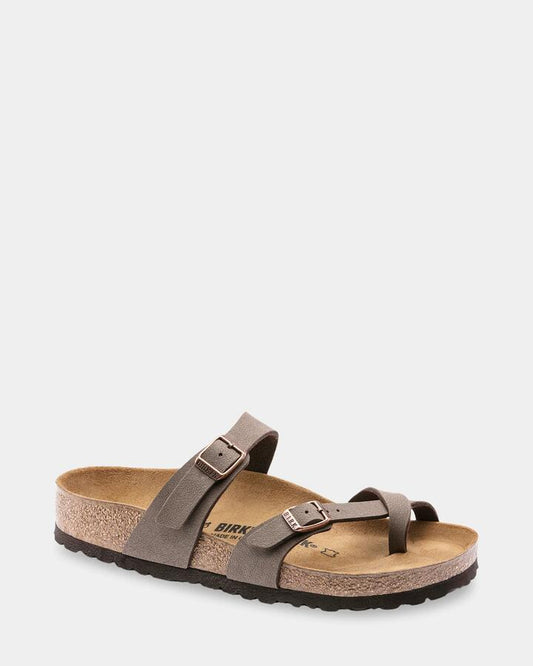 Image of Sandals. Productname: Birkenstock Mayari Nubuck Sandals Mocca - in Mocca colour by brand - Birkenstock