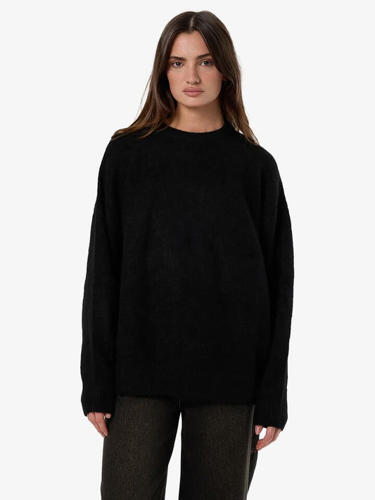 Image of a model wearing Outerwear. Productname: Thrills Unending Knit Sweater in BLACK colour by brand - Thrills