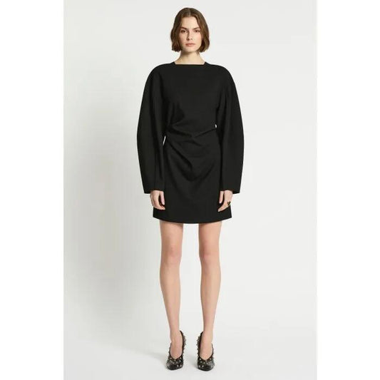 Image of a model wearing Dress. Productname: Baroque Dress in Black colour by brand - sass and bide