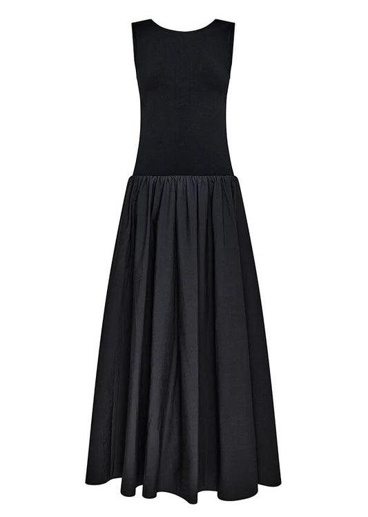 Image of a model wearing Dress. Productname: Sophia Midi Dress in Black colour by brand - MOS The Label