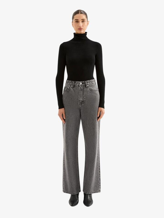 Image of Jeans. Productname: Nude Lucy Organic Relaxed Leg Jean in Graphite colour by brand - Nude Lucy