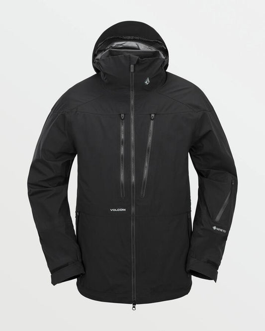 Image of Coats & Jackets. Product name - Volcom Mens Guch Stretch Gore-Tex Snow Jacket Black in Black colour by brand - Volcom