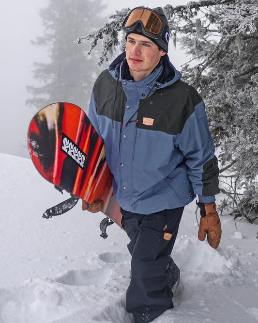 Image of a model wearing Outerwear. Productname: Volcom Mens Rnge Gore-Tex Snow Jacket Indigo - in Indigo colour by brand - Volcom