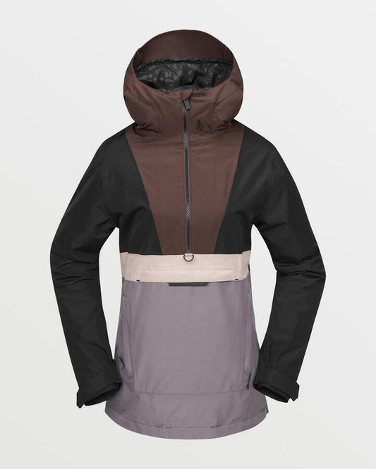 Image of a model wearing Outerwear. Productname: Volcom Womens Ashfield Snow Jacket Dusty Lavender - in Dusty Lavender colour by brand - Volcom