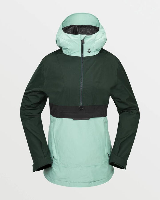 Image of a model wearing Outerwear. Productname: Volcom Womens Ashfield Snow Jacket Wasabi - in Wasabi colour by brand - Volcom