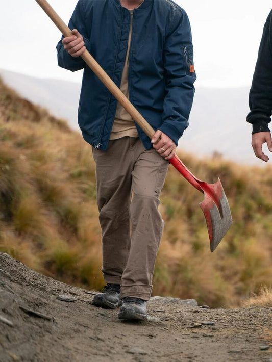 Image of a model wearing Uniforms & Workwear. Productname: Volcom Mens Workwear Caliper Relaxed Carpetner Pants Brindle - in Brindle colour by brand - Volcom