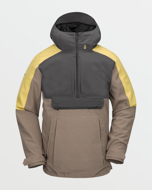 Image of a model wearing Outerwear. Productname: Volcom Mens Brighton Waterproof Jacket Chestnut Brown - in Chestnut Brown colour by brand - Volcom