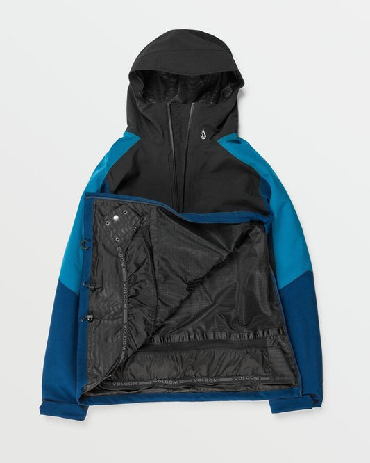 Image of a model wearing Outerwear. Productname: Volcom Mens Brighton Waterproof Jacket Navy - in Navy colour by brand - Volcom