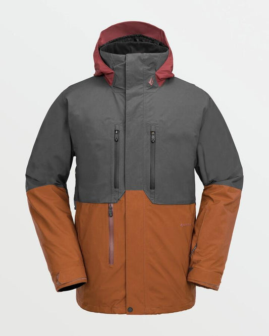 Image of a model wearing Outerwear. Productname: Volcom Mens Rnge Gore-Tex Snow Jacket Caramel - in Caramel colour by brand - Volcom