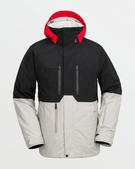 Image of a model wearing Outerwear. Productname: Volcom Mens Rnge Gore-Tex Snow Jacket Stone - in Stone colour by brand - Volcom
