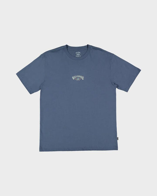 Image of T-Shirts. Product name - Billabong Mens Rose Arch Regular T-Shirt Steel Blue in Steel Blue colour by brand - Billabong