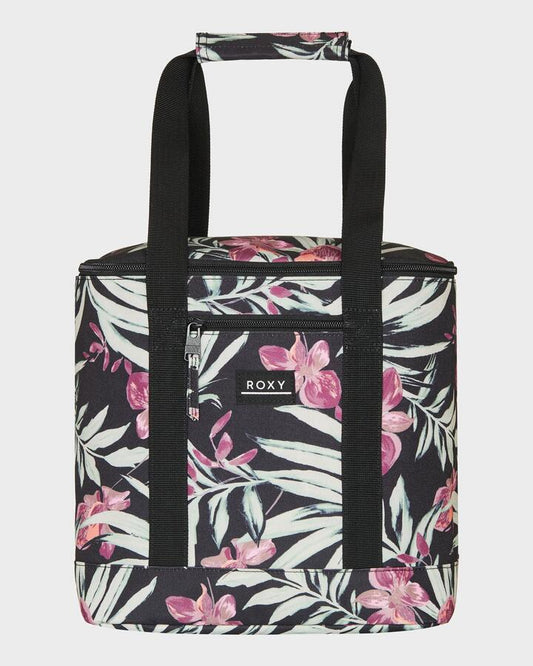 Image of Bags. Productname: Roxy - Womens Water Effect Cooler Bag - Anthracite Wind Swept Floral - in Anthracite Wind Swept Floral colour by brand - Roxy