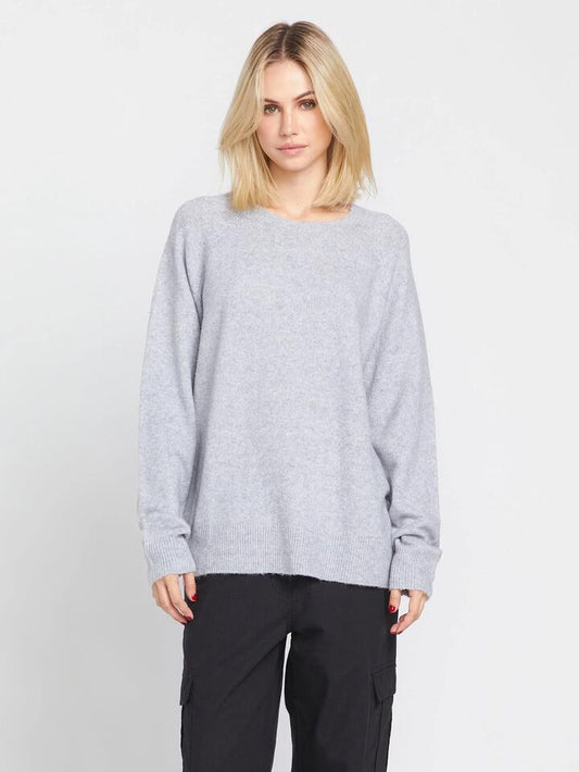 Image of Accessories. Productname: Volcom - Womens Twinkle Teas Crew Neck - Light Grey - in Light Grey colour by brand - Volcom
